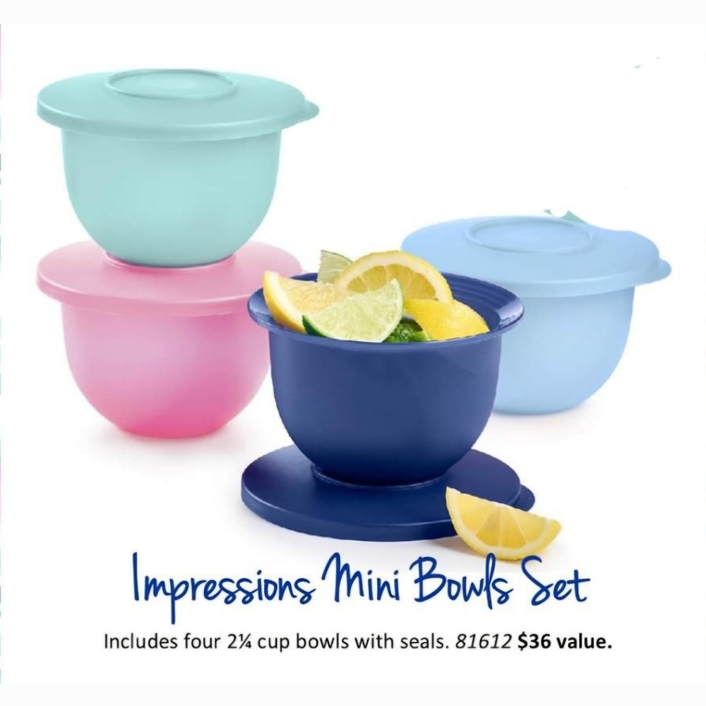 Tupperware 4pc impression bowls